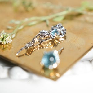 Gothic Style Stud Earrings Inspired by Glaciers, Nature-inspired Jewelry, Unique Gift, Gift for Her image 3
