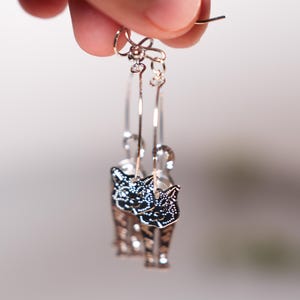 Cat Earrings, Animal Design, Cute Earrings, Cat Lover Gift, Gift for Her image 8