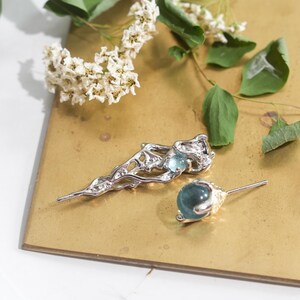 Gothic Style Stud Earrings Inspired by Glaciers, Nature-inspired Jewelry, Unique Gift, Gift for Her image 4