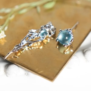 Gothic Style Stud Earrings Inspired by Glaciers, Nature-inspired Jewelry, Unique Gift, Gift for Her image 6