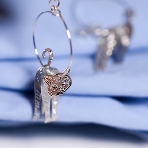 Cat Earrings, Animal Design, Cute Earrings, Cat Lover Gift, Gift for Her image 1