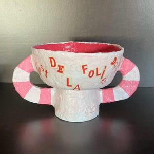 decorative papier-mâché cup