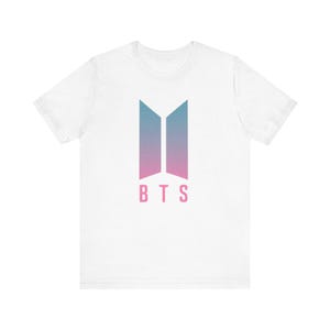 BTS Gradient Logo T-Shirt, Fan Apparel, Unisex Short Sleeve Tee, Concert Outfit, K-Pop Merchandise, Gift for BTS Army