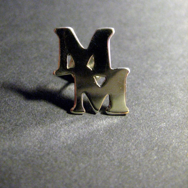 Sterling Silver Monogram Initial Pin Handmade to order Personalise