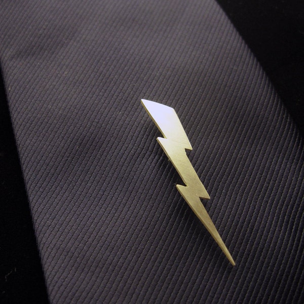 Lightning Bolt Sterling Silver Tie Pin Handmade | Lightning Bolt Brooch