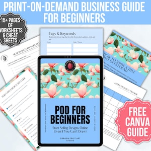 Print on Demand Business Guide for Beginners, Work from Home POD eBook, Etsy Print on Demand Guide, Passive Income eBook, POD Startup Guide