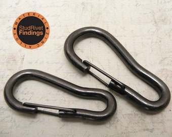 4pcs of 2", 3" Carabiner Snap Hook Paracord Camping Keychain Accessories Push Gate Clips / High Quality
