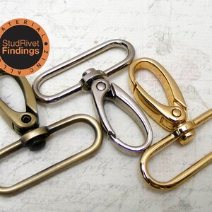 HIGH QUALITY 4pcs ZINC alloy 1.5" strap Trigger Snap Hook Lobster Swivel Clasps For Bag, Purse Strap