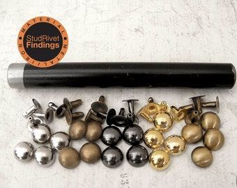 7mm, 8mm, 9mm DOME Rivet and tool setter (setter tool with 100 sets mushroom dome rivet)