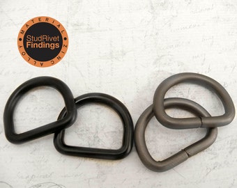 10pcs MATTE Black/Grey ZINC D-ring Purse Hardware Finding for Purse Ring, Clasps Hook Ring/High Quality