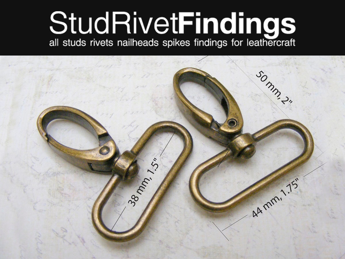New 1-1/2 38mm Chrome trigger snap hooks,lobster swivel Clasp & Clip Snap  Hook 
