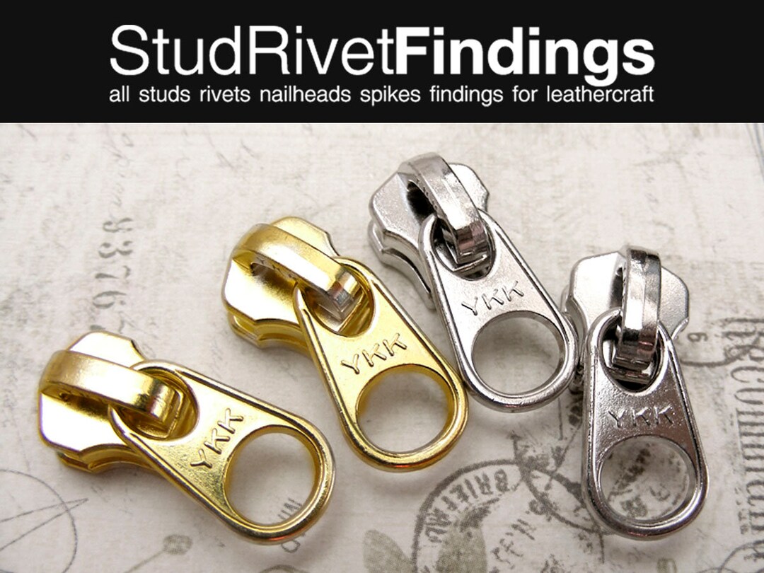 10pcs YKK No.5 Genuine Leather Zipper Head With PULLER YKK Etsy