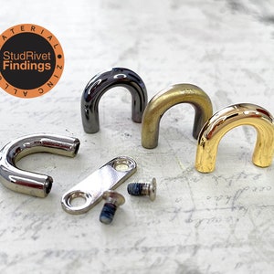 4pcs 10mm ZINC Alloy SCREW BACK D-ring Purse Hardware Finding for Purse Ring, Clasps Hook Ring / High Quality