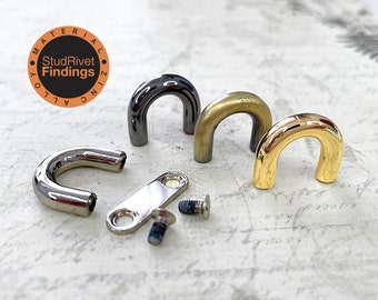 4pcs 10mm ZINC Alloy SCREW BACK D-ring Purse Hardware Finding for Purse Ring, Clasps Hook Ring / High Quality