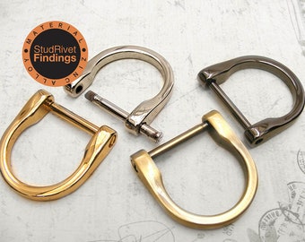 4Pcs U Shape Horseshoe D Rings Screw In D- Rings DIY Craft Purse Keychain Luggage Accessories Golden - Foto 3