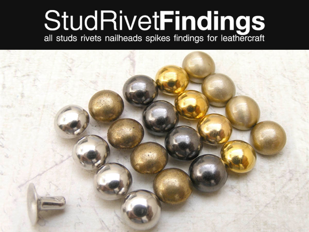 100pack Multi Size Double Cap Rivets Round Rivet Fasteners for Leather Craft  Decorations 