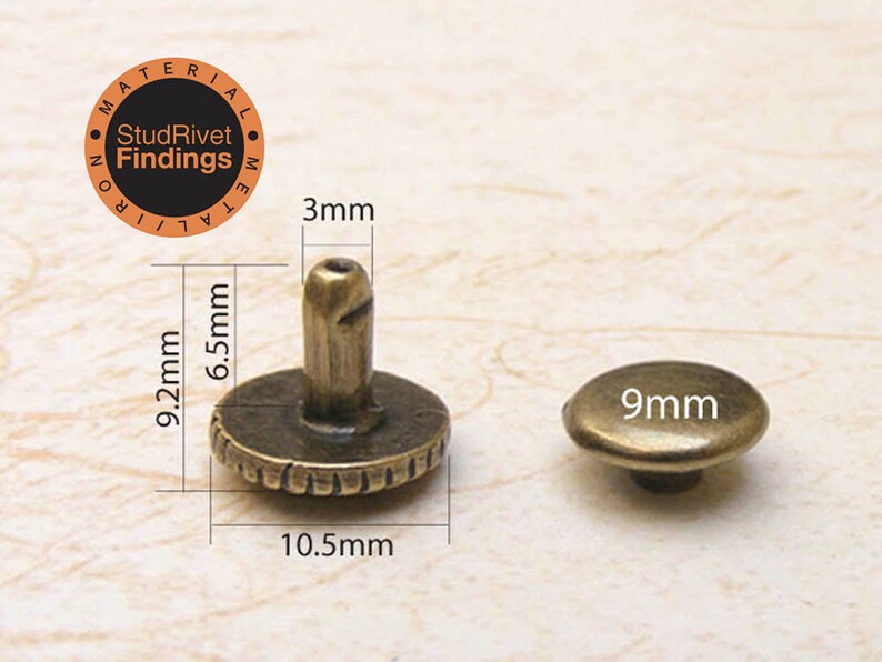 20sets 10.5mm VINTAGE Flower Pattern Studs Rivets Nailheads Decorating ...