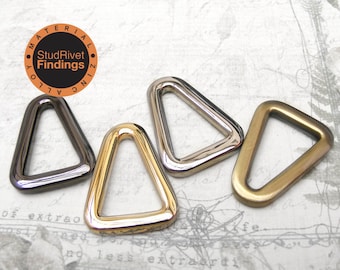 10pcs Tiny Triangle Rings 12mm (inside) Buckles Strap Findings Leather Purse Bag Making