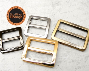 4pcs 3/4"- 1 1/2" Zinc Alloy FLAT Slide trigilde Buckle Adjuster