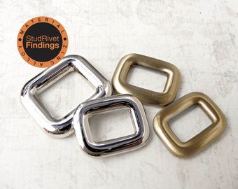 4pcs 15.5mm (5/8") ZINC Alloy rectangle rings buckles slides for straps / High Quality