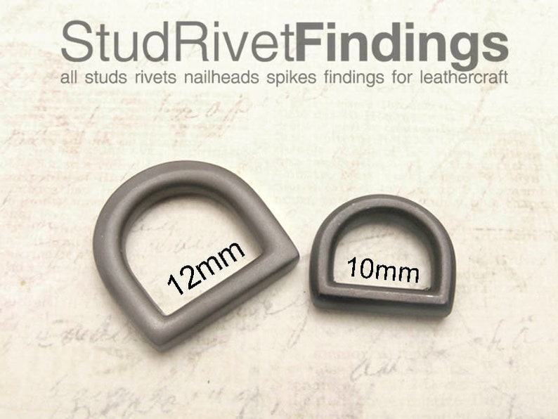 12mm Clasps Hook RingHigh Quality inside ZINC D-ring Purse Hardware Finding for Purse Ring 4pcs MATTE GREY 10mm