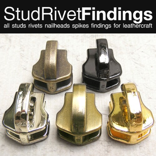 10pcs YKK No.5 Genuine Leather Zipper Head With PULLER YKK Etsy