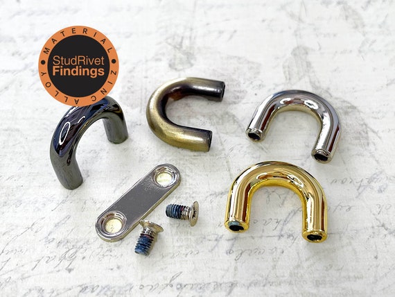 4pcs 10mm ZINC Alloy SCREW BACK D-ring Purse Hardware Finding for