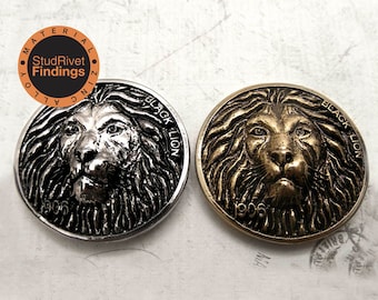 4PCS 38mm Zinc conchos Black Lion head Leathercrafts screw back Craft Rivet Stud