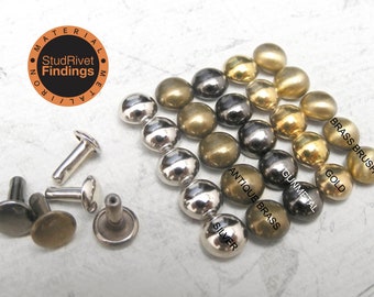 100 sets 4mm, 5mm double cap DOME Rivet Rapid Stud for bag, purse, jacket, jean, craft project