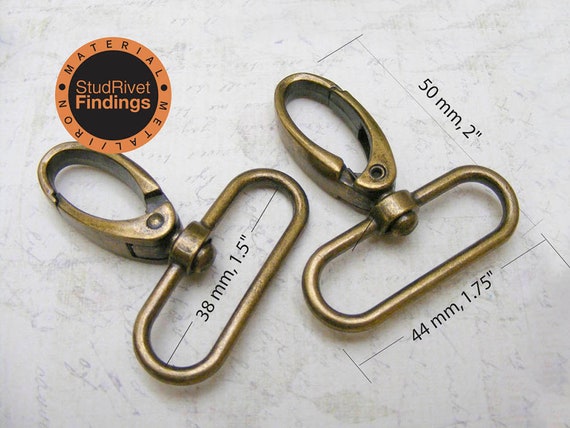 4pcs 0.75- 1.5 strap antique brass Trigger Snap Hook Lobster Swivel  Clasps For Bag, Purse Strap