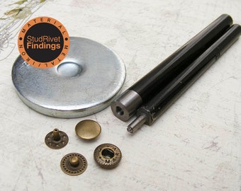 Herramienta para colocar botones de cuero con resorte SNAP de 8 mm, 10 mm y 12 mm VT1, VT2 y VT5, para bolsos, bolsos bandolera y bolsos de mano.