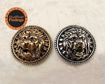 4PCS 38mm Zinc conchos Black Lion head Leathercrafts screw back Craft Rivet Stud