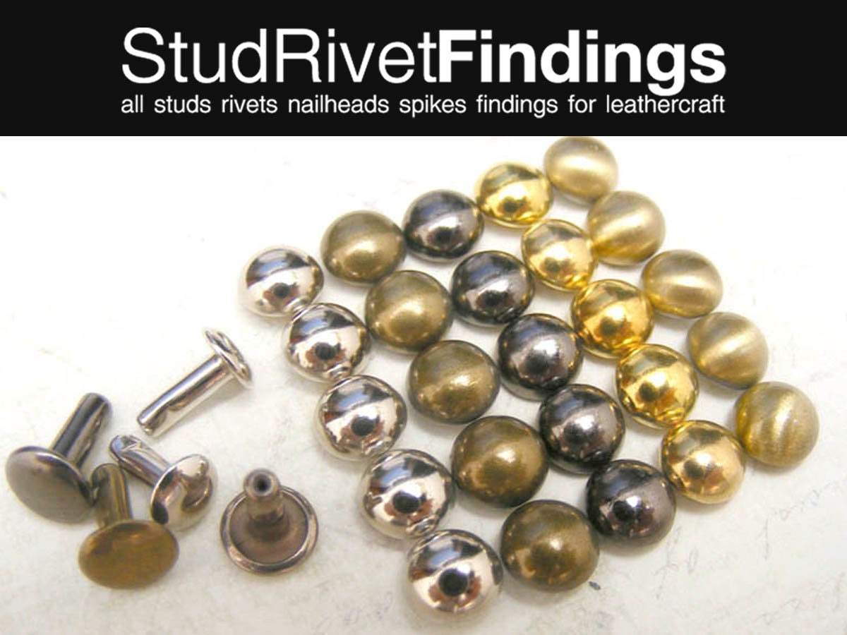 50x Metal Hexagon Caps Rivets Studs Spikes for Clothes Bags Rapid