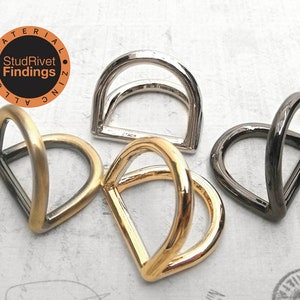 10pcs Double D ring ZINC alloy push gate hook Swivel hook For Bag, Purse Strap