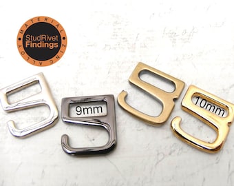 10 pcs 9mm, 10mm ZINC Alloy G-Hook Leather Strap Slide Hook, Swan Hook, Hook Clips Clasp