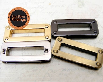 4sets ZINC alloy Rectangular Screw Purse Loop Eyelet