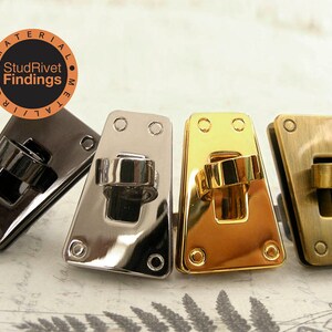 2pcs 19 x 29mm trapezoid Purse twist lock / clutch lock /latch lock / latch / clutch purse lock