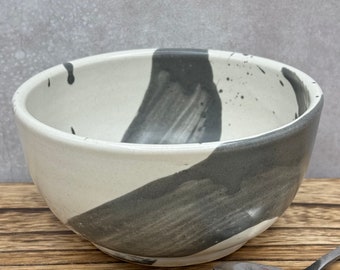 Cereal Bowl in Splashy Steel Grey