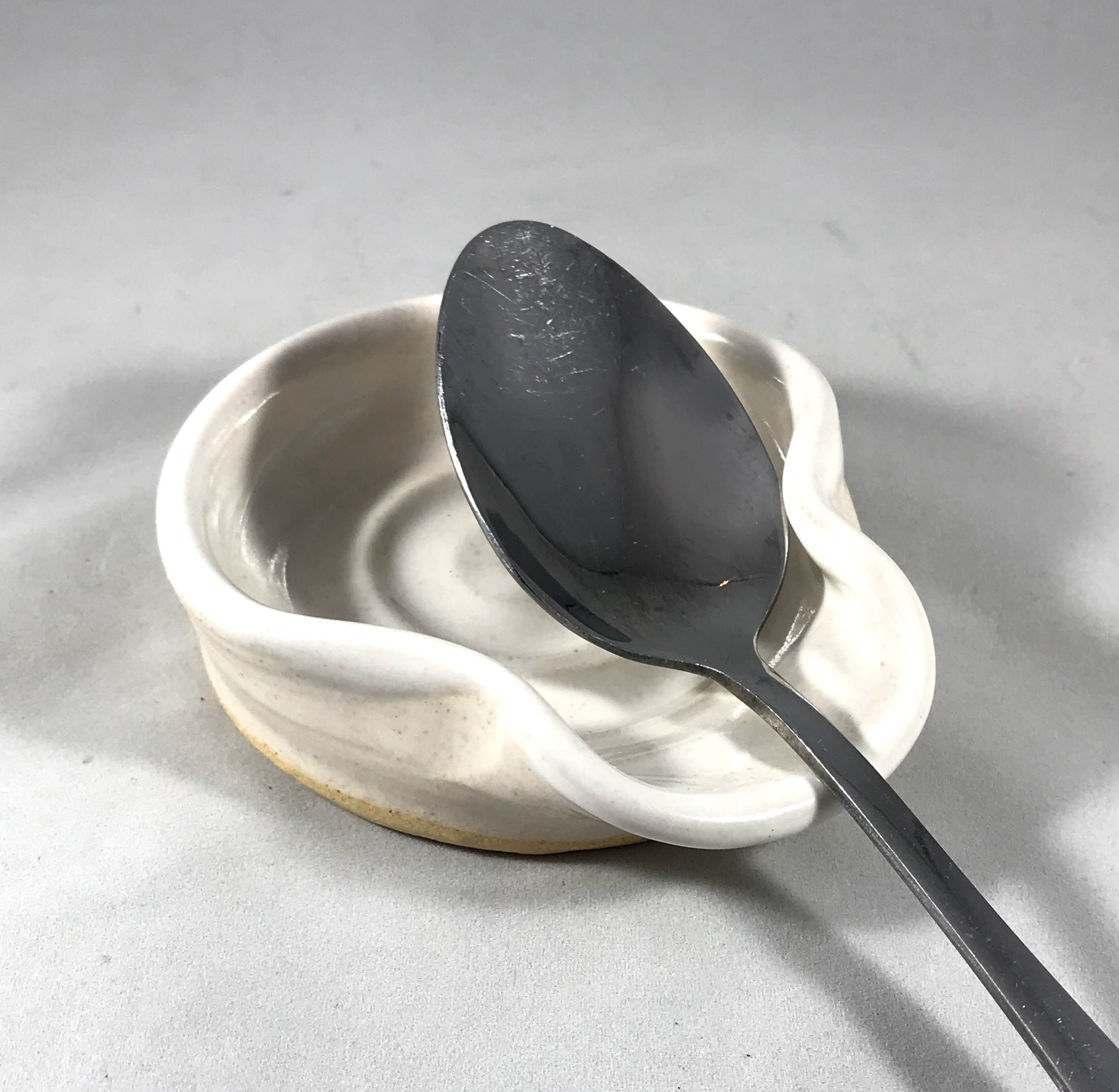 Mini Tea Spoon Rest in White Etsy UK