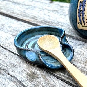 Coffee Spoon Rest in Sapphire Blue, Teaspoon Rest