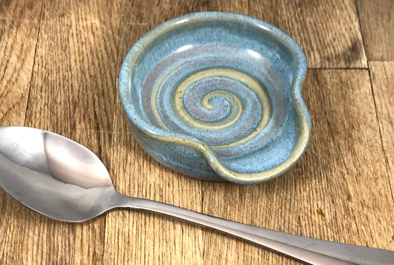 Mini Tea Spoon Rest in Opal Blue image 6