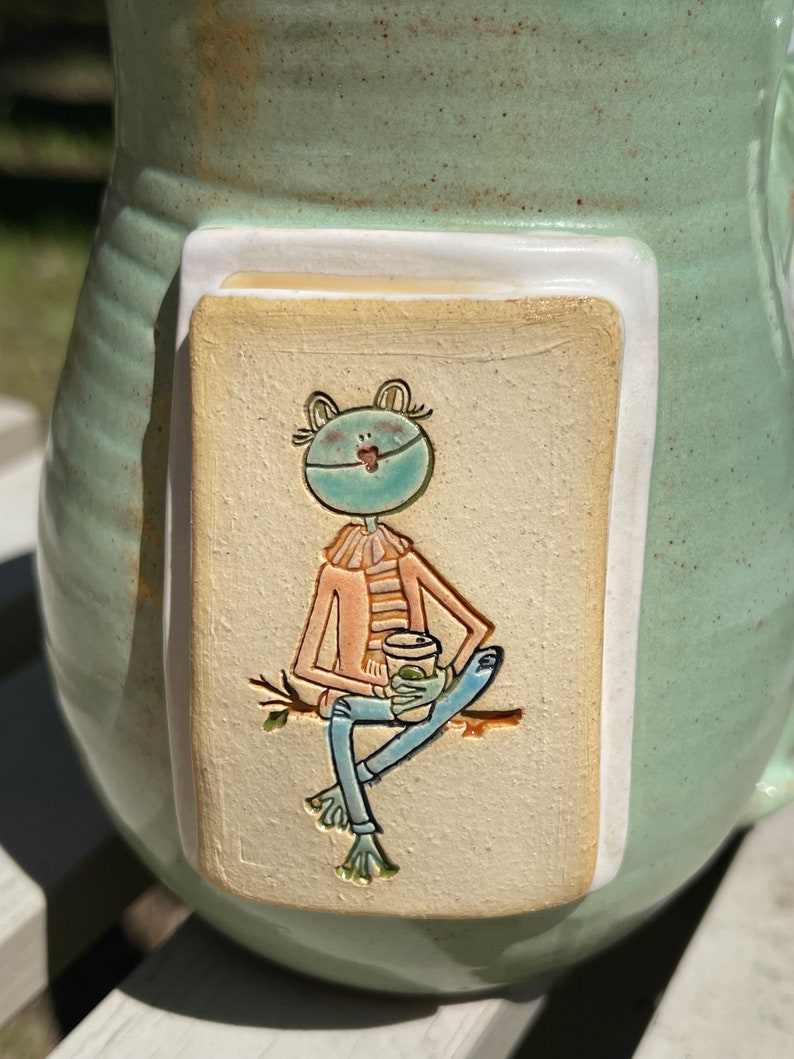 Hipster Gertie the Frog Mug image 2