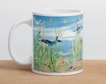 Ocean Mug | Whales| Starfish| Sea Creatures | Octopus Mug