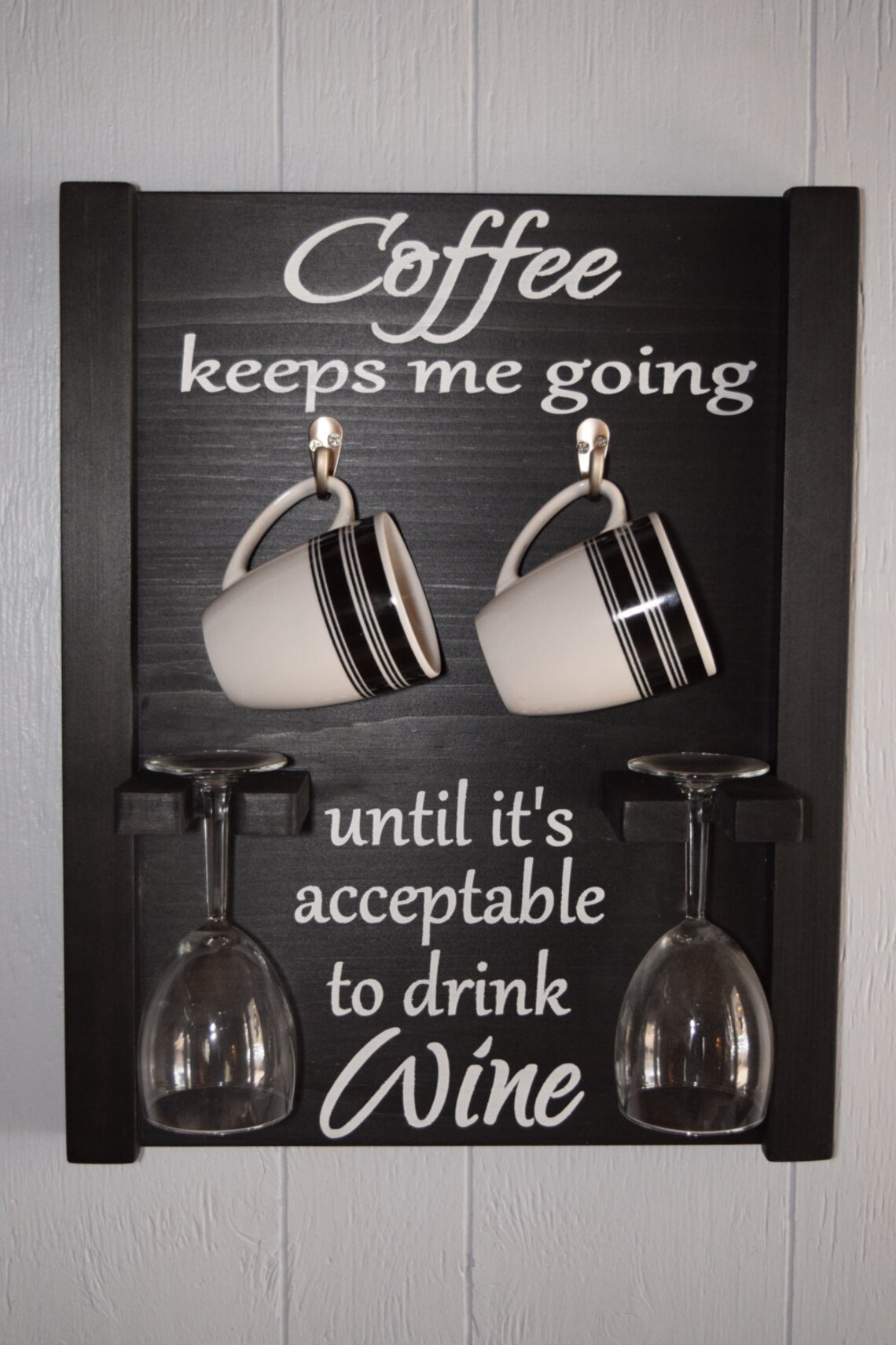 Coffee Mug and Wine glass holder Coffee mug rack coffee wine Etsy
