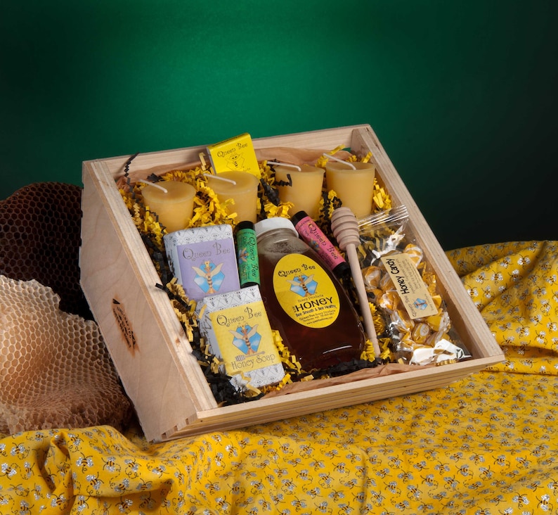 Queen Bee Honey Gift Basket made in Massachusetts Etsy