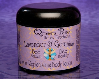 Lavender and geranium lotion by queen bee honey