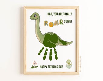 Dinosaur Father's Day Card Ideas For Babies Handprint Art Dad
