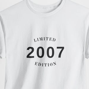 2007 Birthday Shirt 18th Birthday Gift Limited Edition T-Shirt for Him Her - Vintage Retro 2007 Tee - Born in 2007 Shirt