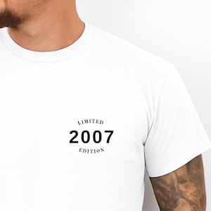 2007 Birthday Shirt 18th Birthday Gift Limited Edition T-Shirt for Her Him - Vintage Retro 2007 Tee - Born in 2007 Shirt