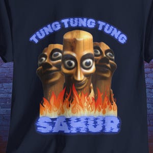 Funny Meme T-shirt Tung Sahur Funny Baseball Bat Meme T-shirt, Italian Brainrot Shirt, Dank Memes Tshirt,  Weird Tee, Oddly Specific
